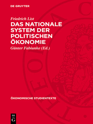 cover image of Das nationale System der politischen Ökonomie